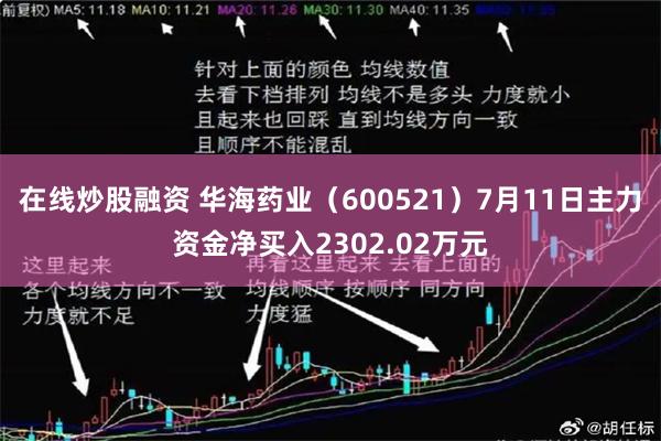 在线炒股融资 华海药业（600521）7月11日主力资金净买入2302.02万元